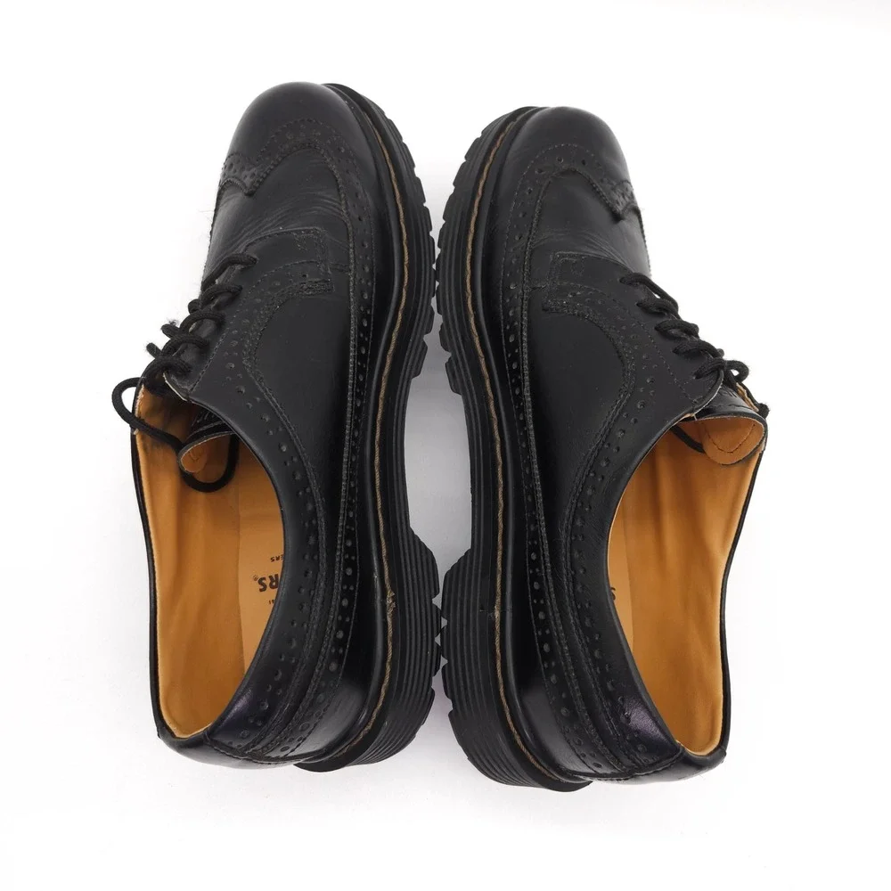 Vintage Skechers (Mens 10.5) Leather‎ Upper Dress Shoes Black Wingtip Oxfords
